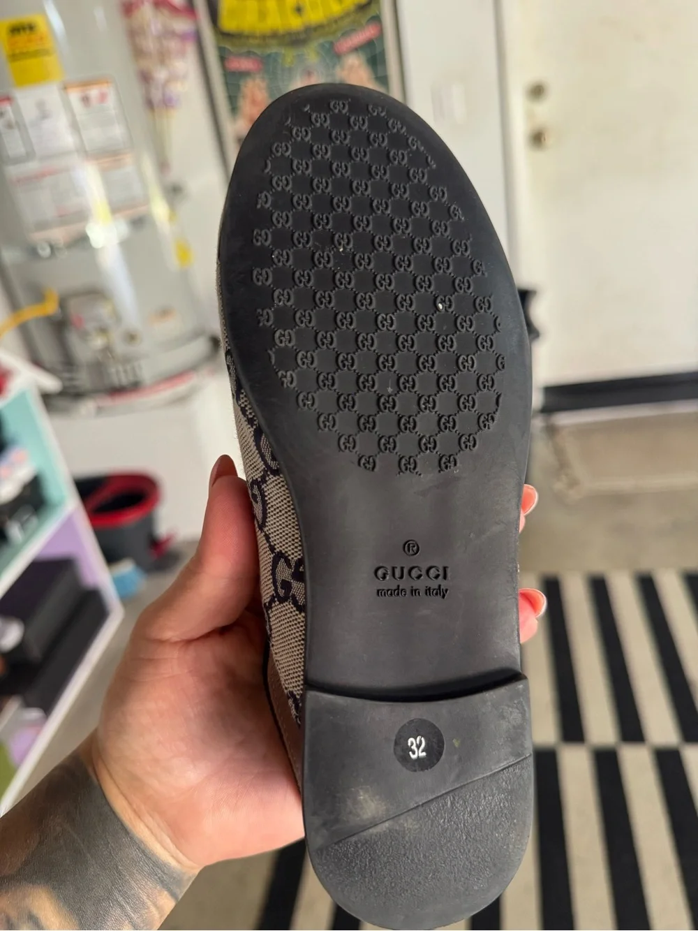 Gucci GG Logo Horsebit Slingback Loafer - Picture 2 of 2